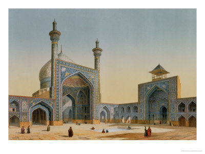 View of the Courtyard of the Mesdjid-I-Shah, Isfahan, from "Modern Monuments of Persia"