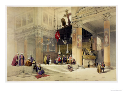 Chancel of the Church of St. Helena, Plate 87 from Volume II of "The Holy Land"