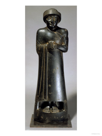 Statue of Gudea, Prince of Lagash, Neo-Sumerian, from Telloh, Ancient Girsu, circa 2130 BC