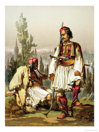 Albanians, Mercenaries in the Ottoman Army, Published by Lemercier, 1857