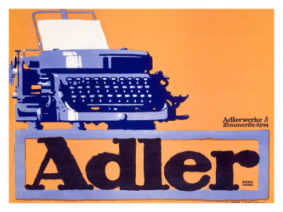 Adler Typewriter Posters