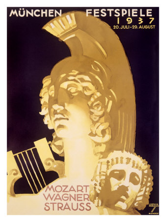 Munich Music Festival, c.1937 Poster