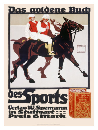 Golden Book of Sports, Horse Polo Poster