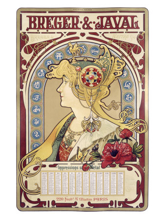Alphonse Mucha - Breger Javal Calendar