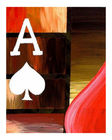 Abstract Red Ace Of Spades