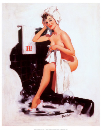 Pin-Up Girl with Towel