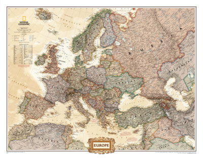 Europe Political Map, Executive Style