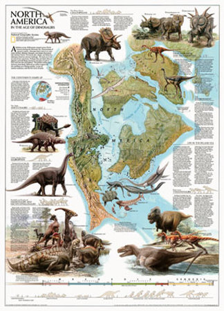 Dinosaurs of North America Map
