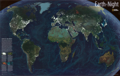 Earth At Night Map
