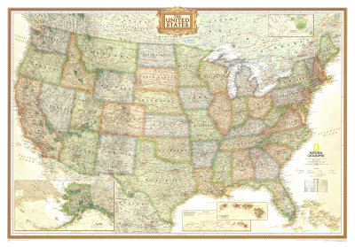 United States Political Map, Executive Style
