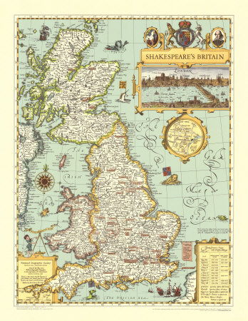 Map of Shakespeare's Britain