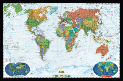 World Political Map, Decorator Style