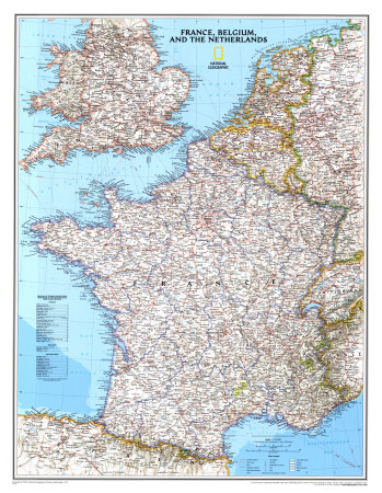 Map of France, Belgium, And The Netherlands