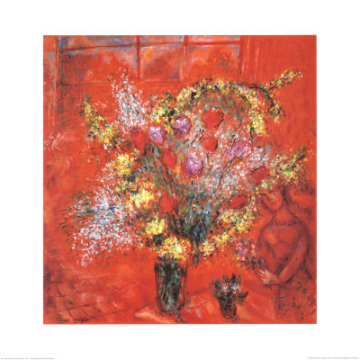 Fleurs Sur Fond Rouge, c.1970