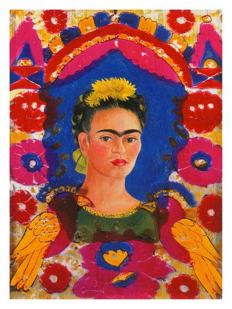 Self-Portrait with Flowers