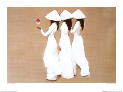 Buy Girls with Lotus Flowers at AllPosters.com