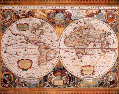 Antique Map, Geographica, c.1630