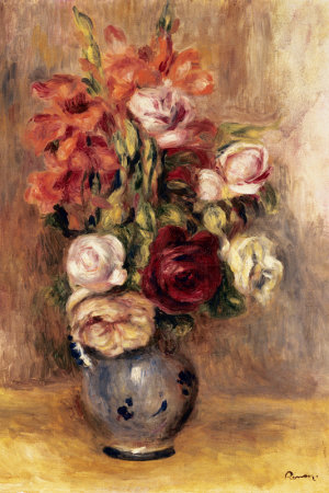 Buy Vase of Gladiolas and Roses at AllPosters.com