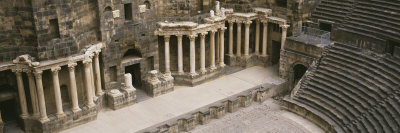 High Angle View of the Roman Amphitheater, Bosra, Syria