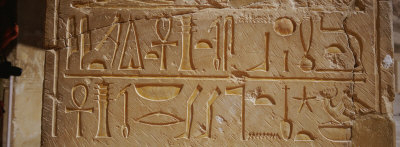 Close-up of a Stone Wall, Temple of Hatshepsut, Luxor, West Bank, Egypt