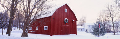 Winter, Barn, Ada, Michigan, USA