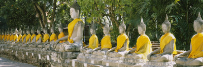 Statues of Buddha in a Temple, Wat Yai Chai Ya Mongkhon, Ayuthaya, Thailand