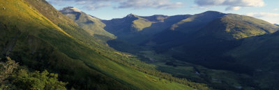 High Angle View of Grass Covering Mountains, Stob Ban, Glen Nevis, Scotland, United Kingdom