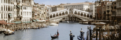Bridge Over a Canal, Rialto Bridge, Venice, Veneto, Italy