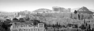 High Angle View of Buildings in a City, Parthenon, Acropolis, Athens, Greece