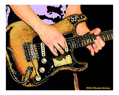 Stevie Ray and his Fender Stratocaster