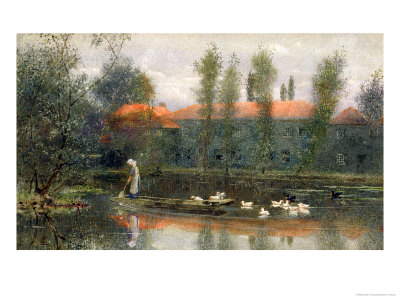 The Pond of William Morris Works at Merton Abbey