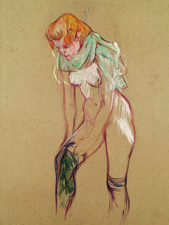 Woman Pulling up Her Stocking, 1894