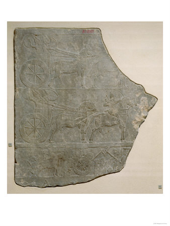 Fragment of a Relief Depicting the Assyrian Army in Battle and at Rest
