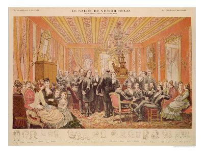 The Salon of Victor Hugo 21 Rue de Clichy, Illustration from "La Chronique Illustree"