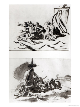 Buy Two Sketches for the Raft of the Medusa, circa 1819 at AllPosters.com