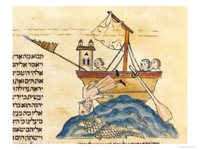 Jonah Eaten by the Whale, from a Hebrew Bible, 1299