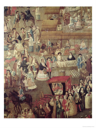 Plaza Mayor in Mexico, Detail of the Market