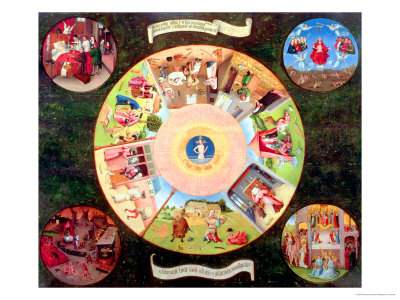 Tabletop of the Seven Deadly Sins and the Four Last Things
