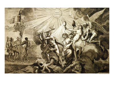 Father Time Discovers Truth Trampling Feudalism, circa 1792-93