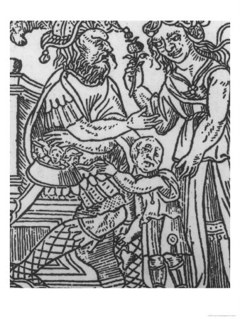 A Family of Giants, Illustration from "Gargantua" by Francois Rabelais 1537