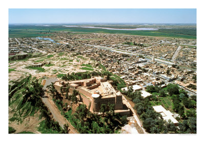 Aerial View of Town, Restored by the Achaemenids after Its Destruction by the Assyrians in 640 BC