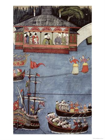 Nautical Festival Before Sultan Ahmed III from "Surname" by Vehbi, circa 1720