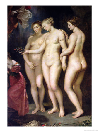 The Medici Cycle: Education of Marie de Medici, Detail of the Three Graces, 1621-25