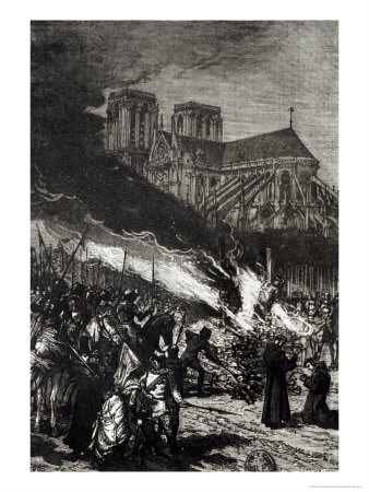 Burning of the Templars, Illustration from "L