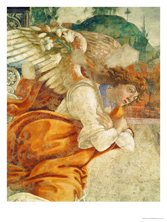 The Annunciation, Detail of the Archangel Gabriel, from San Martino Della Scala, 1481