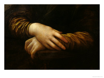 Buy Mona Lisa, Detail of Her Hands, circa 1503-06 at AllPosters.com