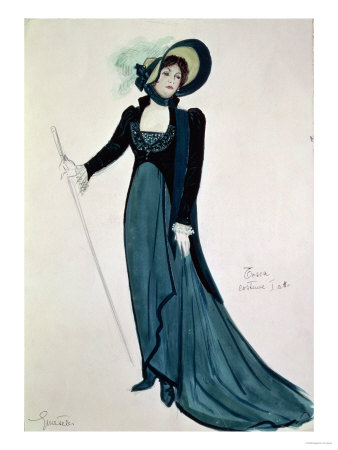 Costume Design for Tosca, from the Opera "Tosca" by Puccini