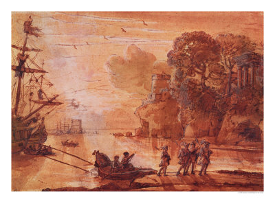 The Disembarkation of Warriors in a Port, Possibly Aeneas in Latium, 1660-65