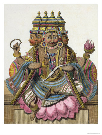 Brahma, Hindu God of Creation, from 