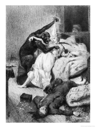 Illustration for "The Murders in the Rue Morgue" by Edgar Allan Poe